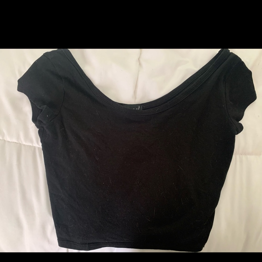 Black crop top